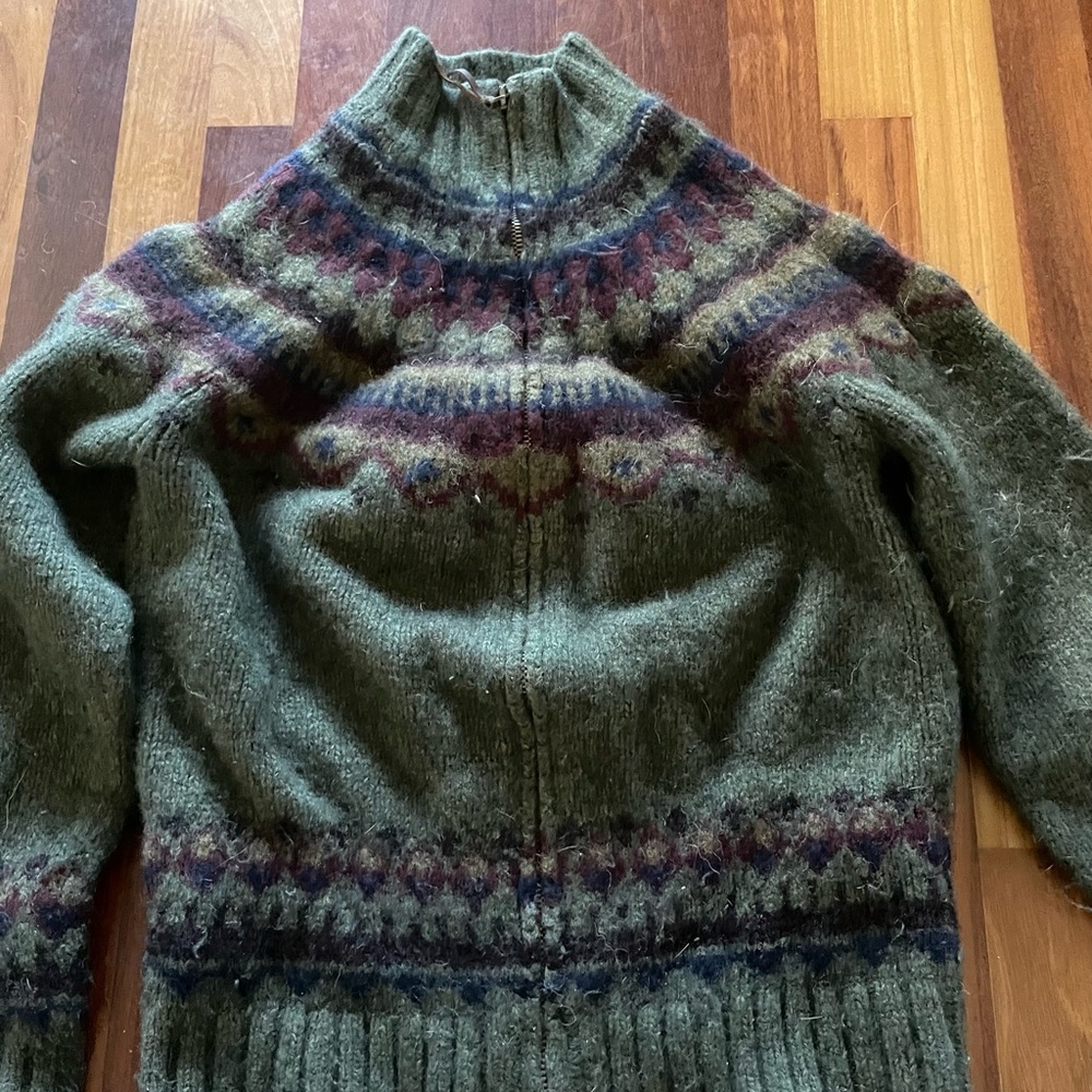 Ralph Lauren polo fair isle sweater zip up M